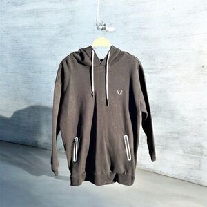 ASRV Aesthetic Revolution Black Hoodie Zipper Pockets Size medium